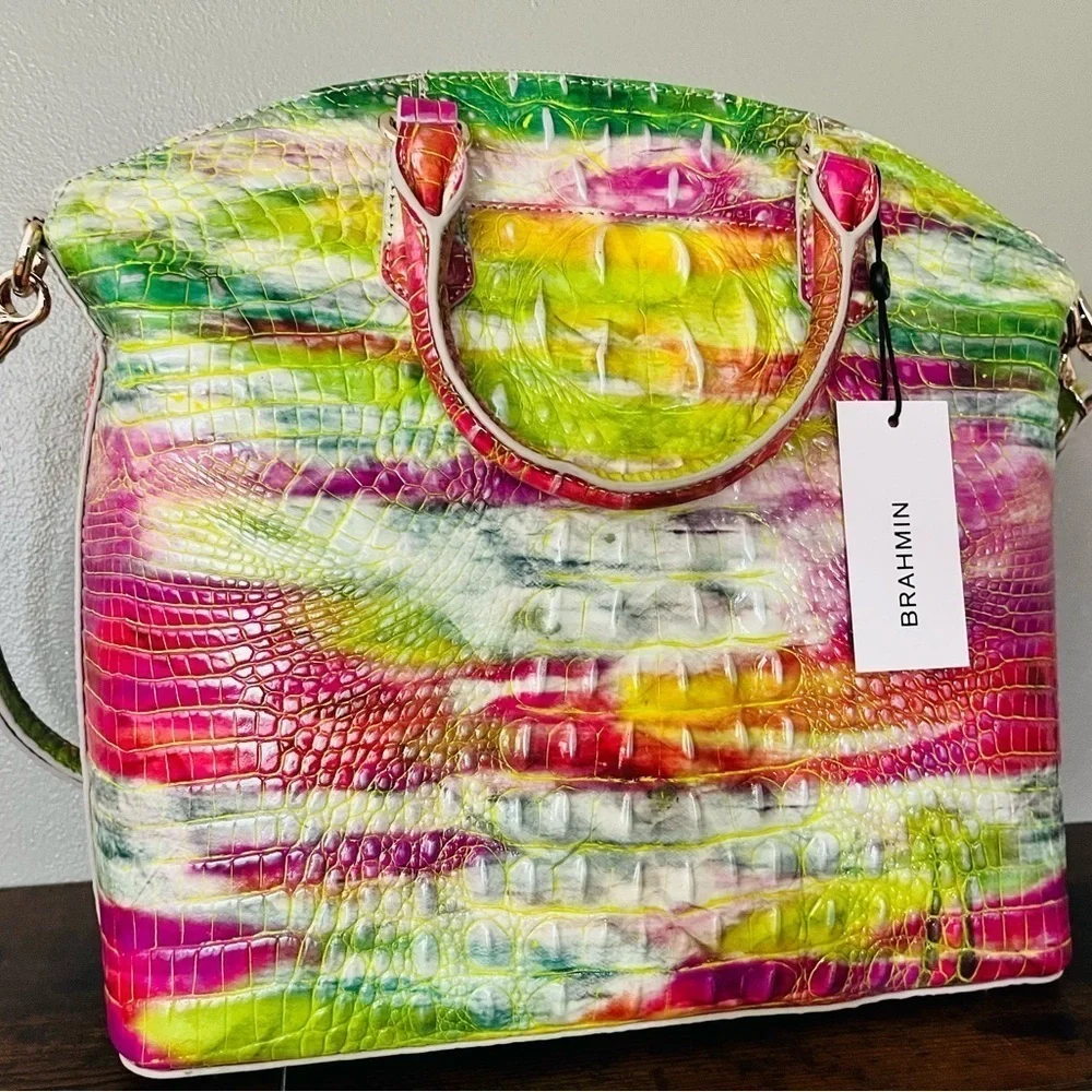 Brahmin Duxbury Satchel Delight Melbourne Multicolor Leather NWT